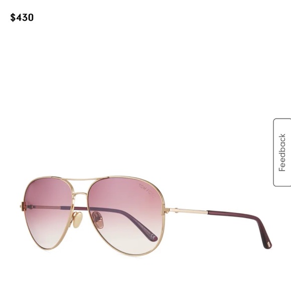 NWOT Sunglasses Tom Ford FT 0823 Clark 28U Shiny Rose Gold -Trans Pink/Gradient - Picture 9 of 15